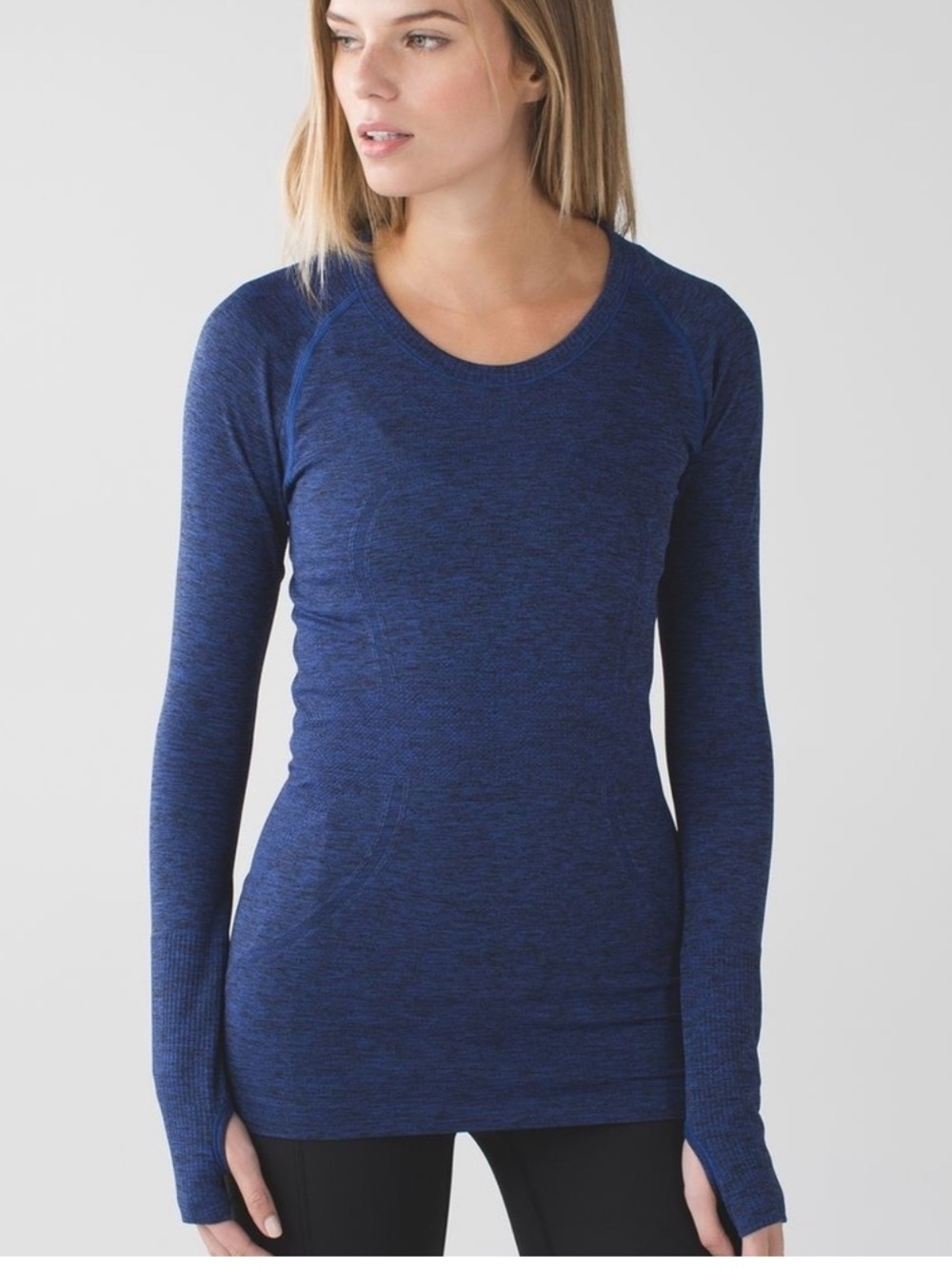 Lululemon Swiftly Heathered Sapphire Blue Long Sleeve
